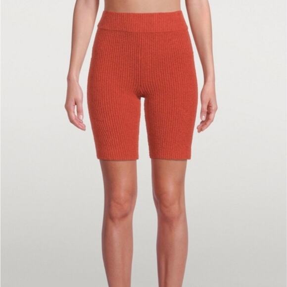 NWT Rag & Bone Sunny Rib Knit Bike Shorts in Paprika, Size S - Picture 2 of 8
